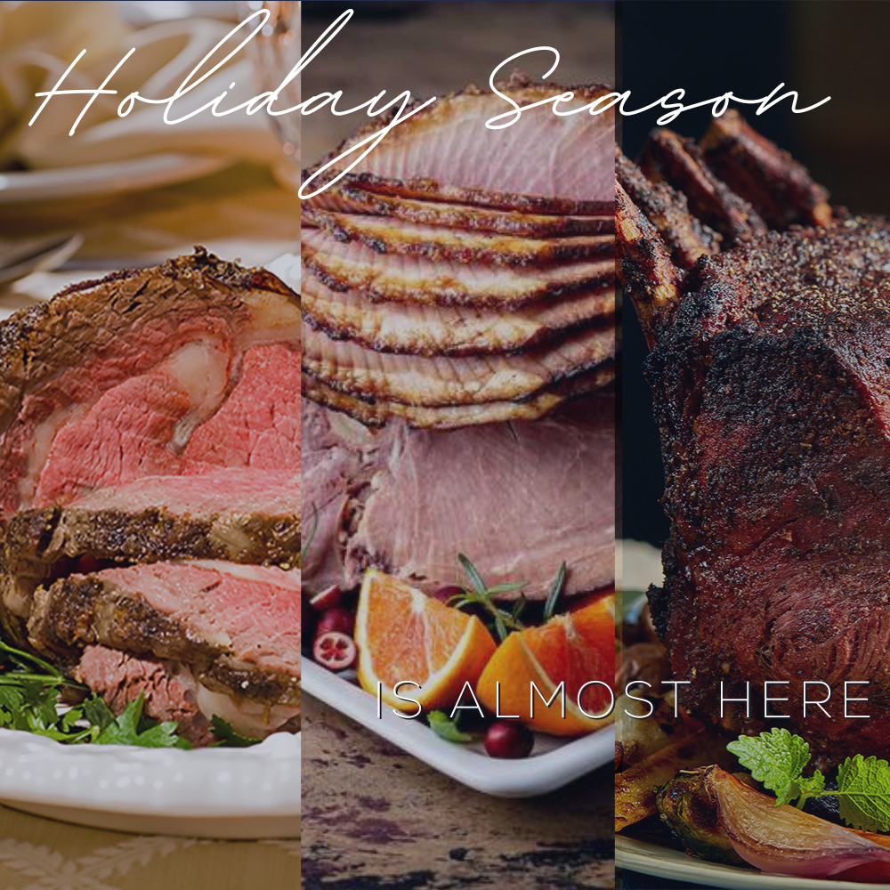 Picture of three seasonal holiday favorite items with text of "Holiday Season is Almost Here"