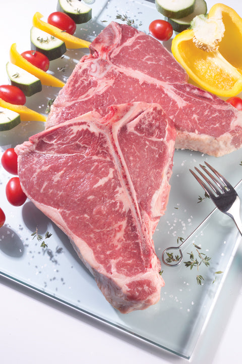 T-bone steak uncooked