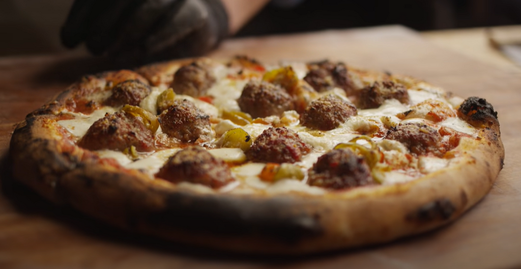 Meatball Pizza