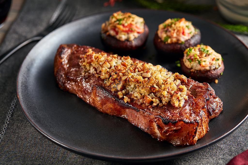 Pecan-Crusted Strip Steak