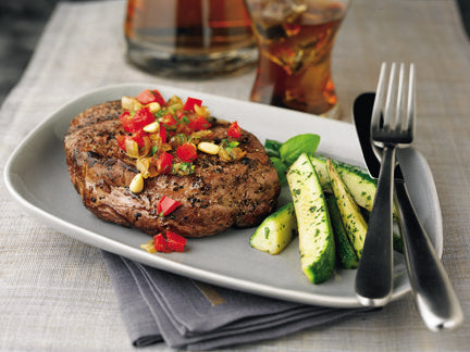 Blackstrap Steaks with Caramelized Onions