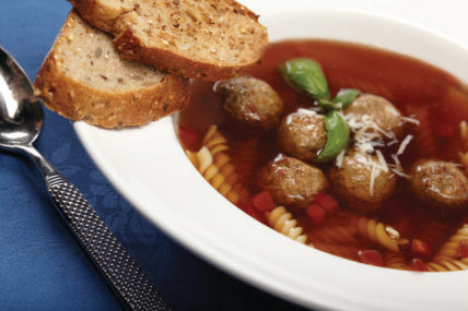 Tomato-Basil Meatball Soup